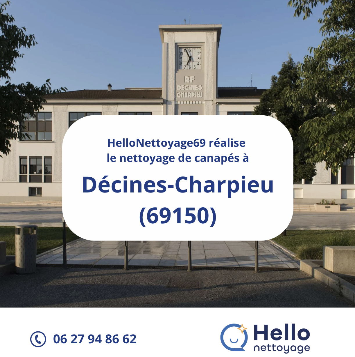 Entreprise de nettoyage de canapés à Décines-Charpieu par Hellonettoyage69